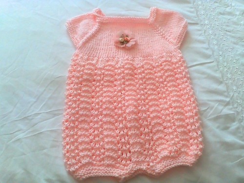 Hand knitted baby romper 3 - knitted,