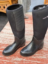 HKM Black Long Riding Boots Size UK5 EU38