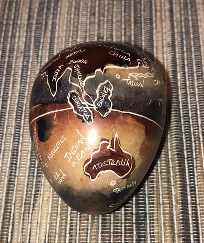 Vintage egg shape planet earth - egg,