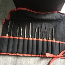 Henry Taylor  Carving Chisels x 11  In canvas Wrap  