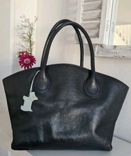 Radley Leather Tote Hobo Shoulder Bag Black Medium Handbag 