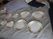 Four dinner plates and four