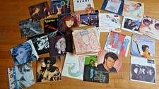 50+ Vinyl 7" Records lot 45s Singles 70's 80's Chart Hits