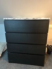 MALM Ikea Chest of 4 Drawers Storage Organizer Particleboard 80x100 cm