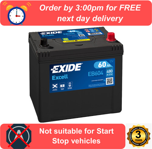 Eb604 exide excell car - excell, battery