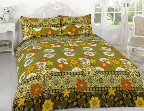 Luxury reversible floral duvet - floral,
