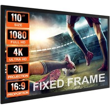 Uimoso 110 Portable Projector Screen 16:9 HD Home Theater In/Outdoor 3D Movie