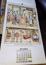 1981 Guinness Calendar - The Gentle Art of Making Guinness John Ireland