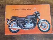 Mike Hailwood signed Honda Gold Wing card. TT, UGP, Superbikes.