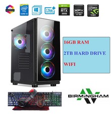 Gaming PC Desktop i7 i5 i3 2TB+480GB SSD 16GB RAM NVIDIA RTX 4060 Windows11 WiFi