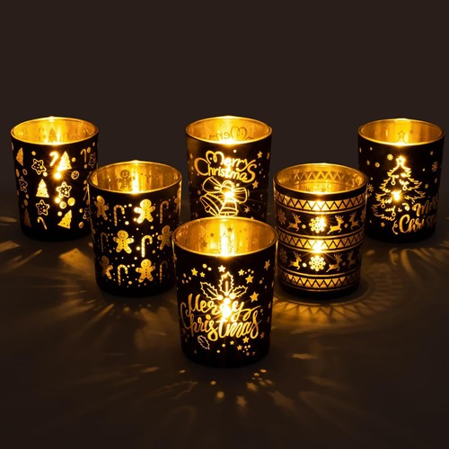 Christmas candle holder set - christmas,
