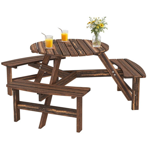 Wooden garden dining set 6 - dining, set,