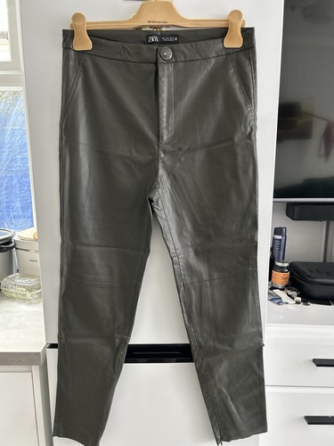 Zara women leather trousers