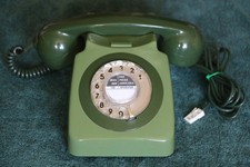 Vintage GPO 746 GREEN dial telephone working BT dated 1970's 