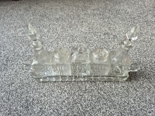 Vintage cut glass - , condiment