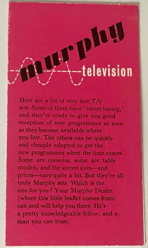 Murphy television vintage - murphy,