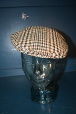 Vtg Failsworth brown check flat cap hat medium 58 revival peaky blinders country