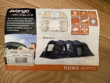 Vango Tigris 800 XL  Tent With Canopy And Groundsheet (needs re-waterproofing )