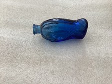 vintage Bitters Finch blue glass bottle