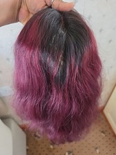 Bodywave Human Hair 1b/99j Wig 10 Inch 180 Density Blunt Cut Bob 10a Grade