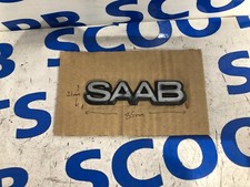 SAAB 900 9000 SAAB Letter Badge Black Silver 4240891 4435947 4435970 1994 - 1998