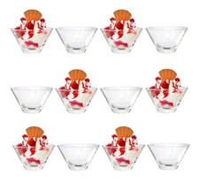 12 x Glass Dessert Bowls Ice