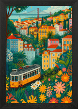 Lisbon Tram and Colorful