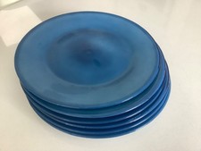 melamine blue dinner plates x 6