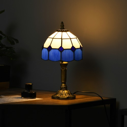 Stained glass table - glass, lamp