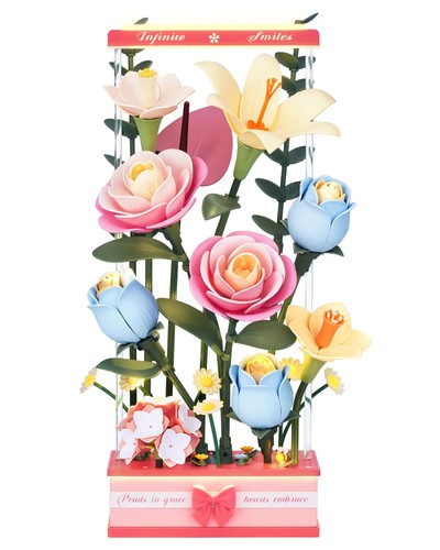 Wooden puzzle flower - wooden,