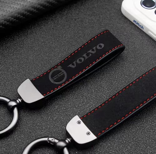 Volvo keyring black suede - keyring,