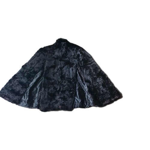 Vtg 50s 60s black real - black, fur