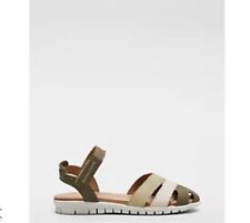 Adesso Avani Leather Sandal UK5 Forest QVC NEW