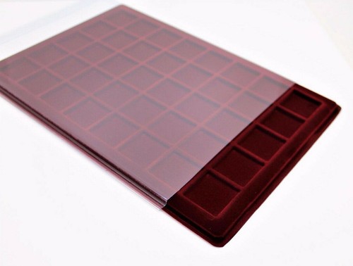 Burgundy red velour tray for - red,