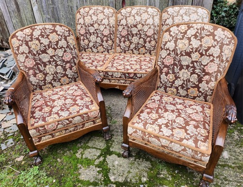 Antique 3pc bergere - 3pc, suite
