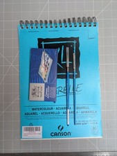 Watercolour paint set (little used) + paper + brushes