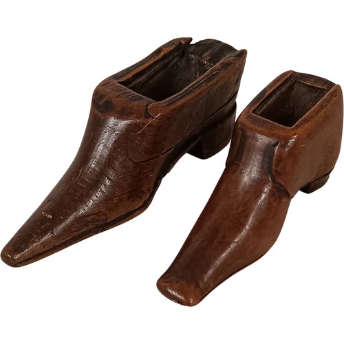 Vintage wooden shoe snuff - wooden,