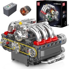 Mould King 10193 Boxer Engine Model Building Bricks Kit That Runs 609pcs