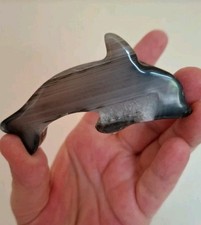 Agate Crystal Dolphin Hand