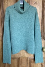 Margaret Howell Jumper in Green Wool with Roll Neck Size 10