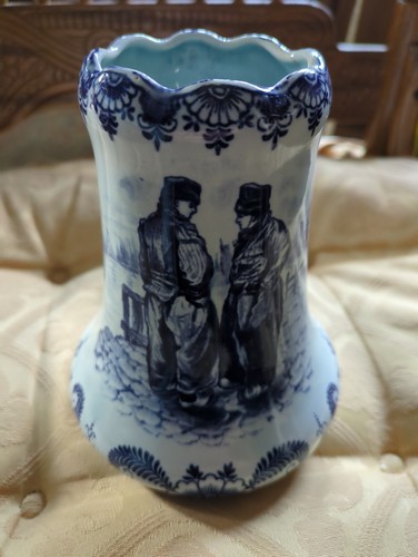 Antique delft royal bonn vase - delft,