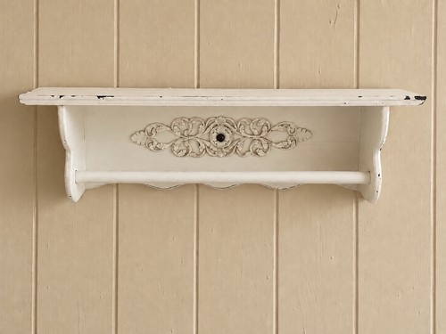 White shelf with - white,