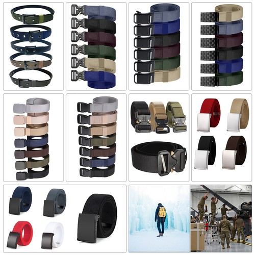 Canvas webbing belt for men - canvas,