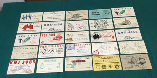 Lot qsl cards - of, 25