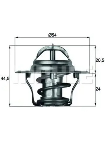 Thermostat 83d mahle - mahle, for