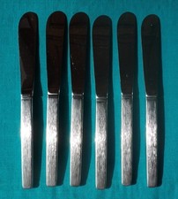 Mid Century Viners ‘SABLE’ Dinner Knives x 6 Gerald Benney. Age Ver. required