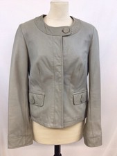 Wallace Sacks Grey Real Leather Women’s Jacket Size 12 