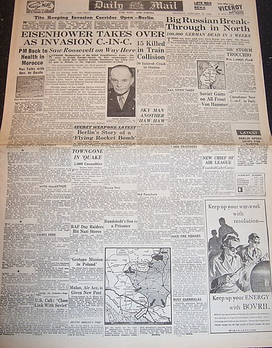 Ww2 newspaper eisenhower - ww2, takes