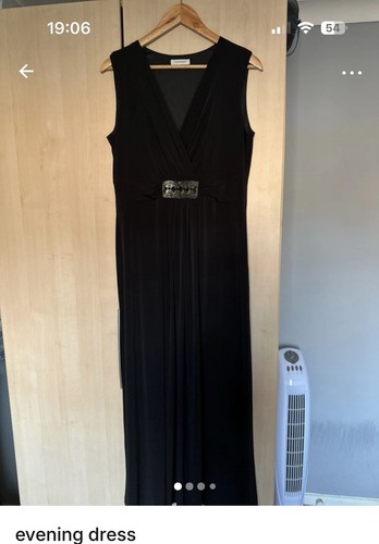 Black evening dress - black,