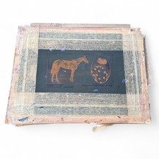 Paul Smith Studio Screen Print Horse & Jockey Motif 1988–93 Vintage Art